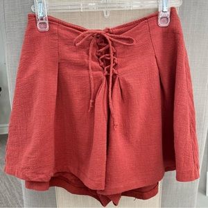 Lush Parachute Shorts with Front Tie-Up and Back Zip